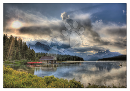Puzzle 1000 dílků - Puzzle Maligne Lake Boathouse Educa - 1