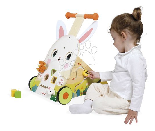 Dječje hodalice - Dječja hodalica Zec Wooden Rabbit Multi-Activity Cart Janod - 12