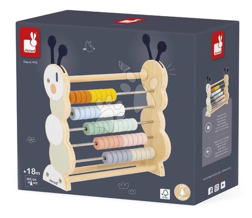 Wooden educational games - Wooden Caterpillar Abacus Sweet Cocoon Janod - 7