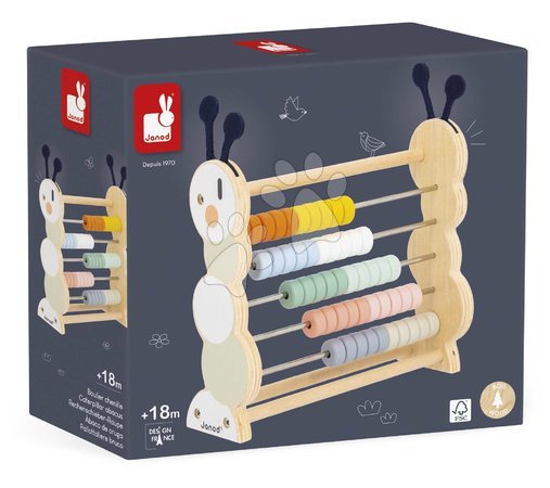 Wooden educational games - Wooden Caterpillar Abacus Sweet Cocoon Janod - 8