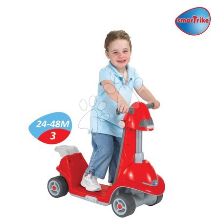 Odrážadlá od 6 mesiacov - Červené odrážadlo a kolobežka smarTrike - 6