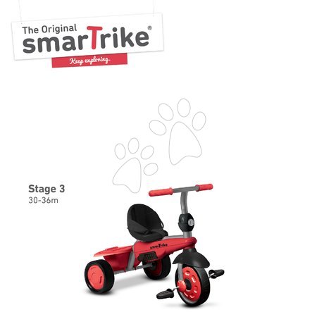 Tříkolky od 10 měsíců - Tříkolka Carnival Red Touch Steering 3v1 smarTrike - 4