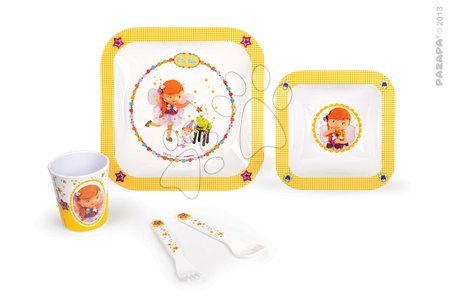 Kojenecké jídelní potřeby - Souprava nádobí Melamine Set Mila Plays Fairy Pazapa - 3