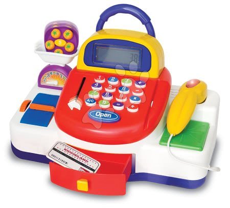 Igračke za djecu od 1 do 2 godine - KIDDIELAND 40790 Activity pokladňa s tlacitkami, so zvukom a svetlom, od 18 mesiacov, 34*18*21 cm