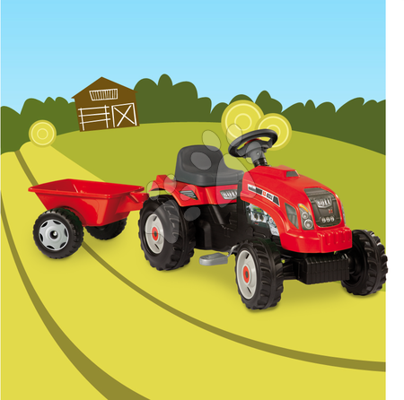 Dětská šlapací vozidla - Šlapací traktor Rx Bull Turbo Injection Smoby - 2