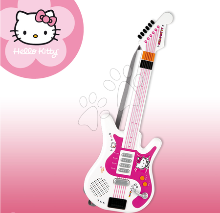 Produse vechi - Chitară electronică alb-roz Hello Kitty Smoby - 3