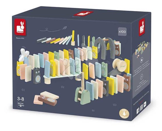 Dominoes and lotto games - Wooden dominoes Dominoes Sweet Cocoon Janod - 6