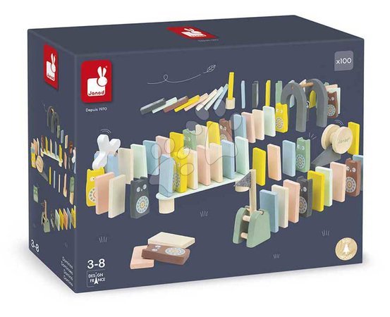 Dominoes and lotto games - Wooden dominoes Dominoes Sweet Cocoon Janod - 7