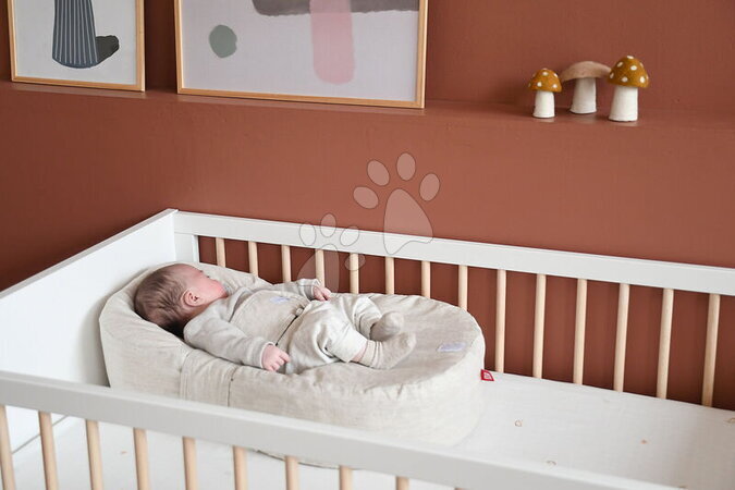 Hnízdo na spaní Cocoonababy® - Hnízdo na spaní pro miminka Cocoonababy® 10° Natural Linen Red Castle - 3