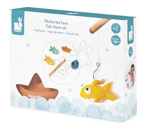 Jouer au pêcheur - Jouet de bain canne à pêche Fish Them All Janod - 10