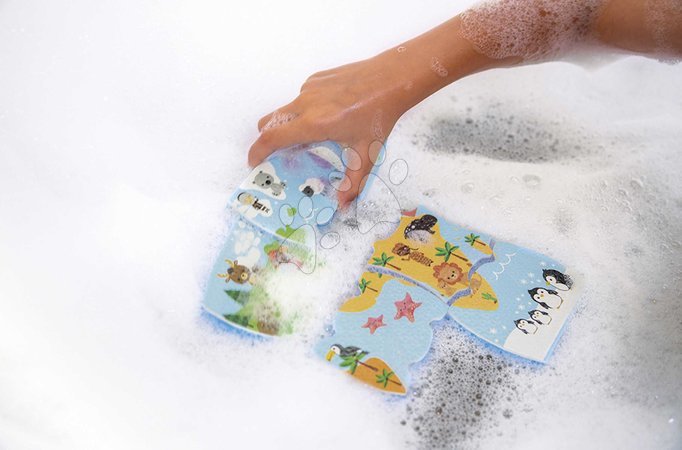 Puzzle dla dzieci do 100 elementów - Puzzle do wody Mapa świata Bath Explorers Puzzle Janod - 8