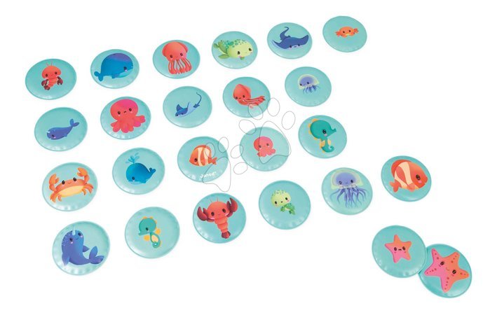 Pexeso - Pexeso de água Animais Marinhos Jogo de Memória Animais Bebês Janod_1