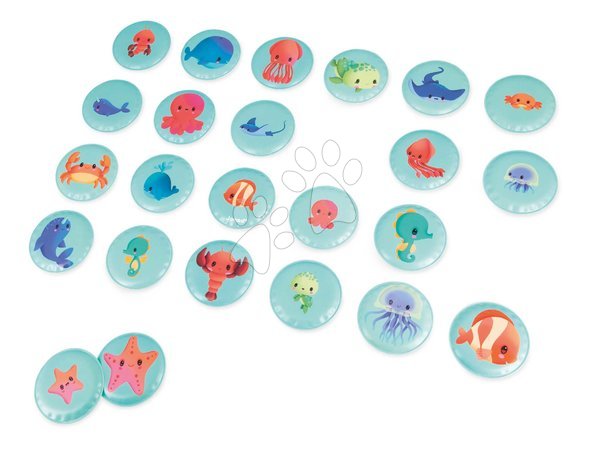 Pexeso - Pexeso de água Animais Marinhos Jogo de Memória Animais Bebês Janod - 2