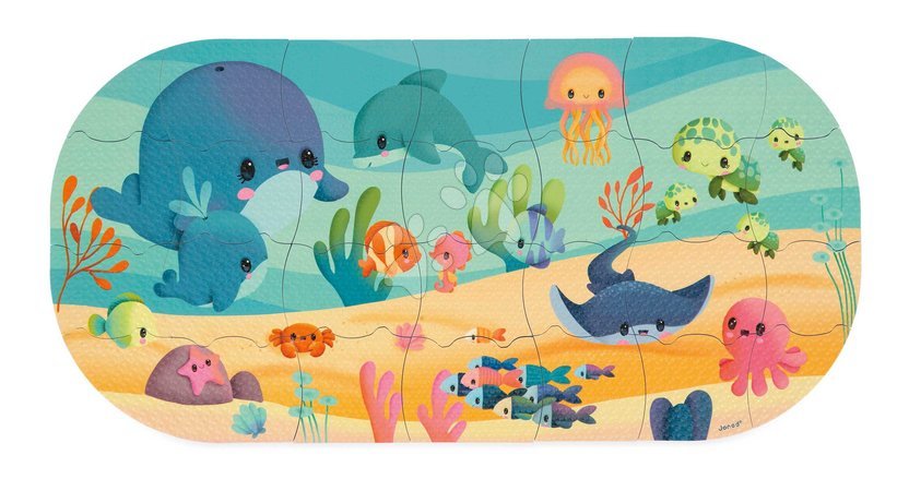 Puzzle i gry towarzyskie | Strona 7 - Puzzle do wody Morskie zwierzątka My Ocean Bath Puzzle Janod