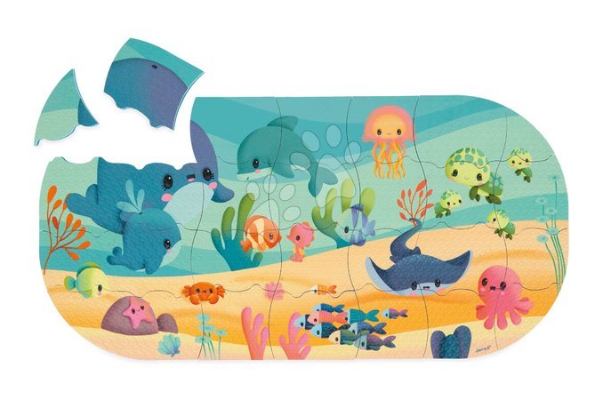 Puzzle i gry towarzyskie | Strona 7 - Puzzle do wody Morskie zwierzątka My Ocean Bath Puzzle Janod_1