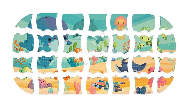 Puzzle dla dzieci do 100 elementów - Puzzle do wody Morskie zwierzątka My Ocean Bath Puzzle Janod - 3
