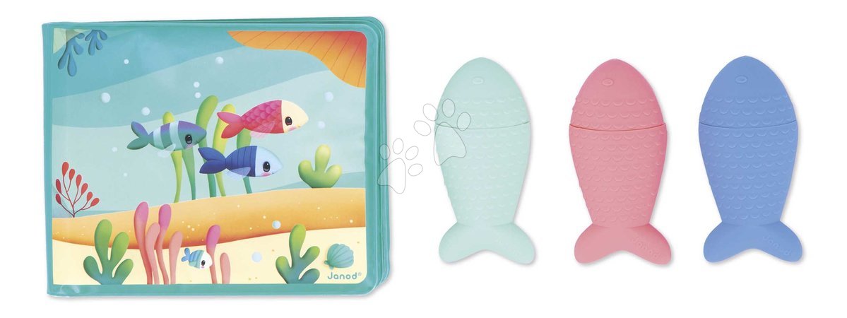 Brinquedos para banheira - Livro para a água Mundo Marinho Under the Sea Party Janod - 2
