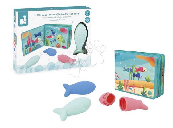 Brinquedos para banheira - Livro para a água Mundo Marinho Under the Sea Party Janod - 10