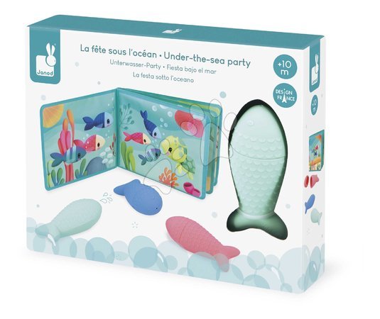Brinquedos para banheira - Livro para a água Mundo Marinho Under the Sea Party Janod - 11