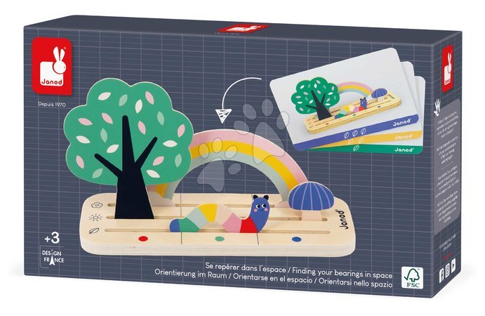 Jocuri educative din lemn - Joc educativ de orientare în spațiu Grădina The Garden Finding Your Bearings in Space Janod - 9