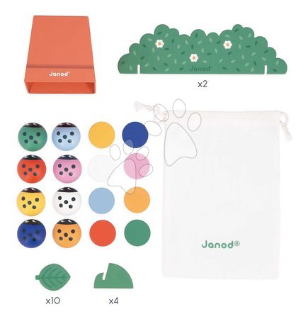Jocuri educative din lemn - Joc educativ de stimulare a memoriei Buburuze Ladybirds Memory Game Janod - 6
