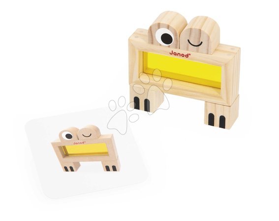 Дървени кубчета - Дървени кубчета Translucent Blocks Sensory Janod - 6