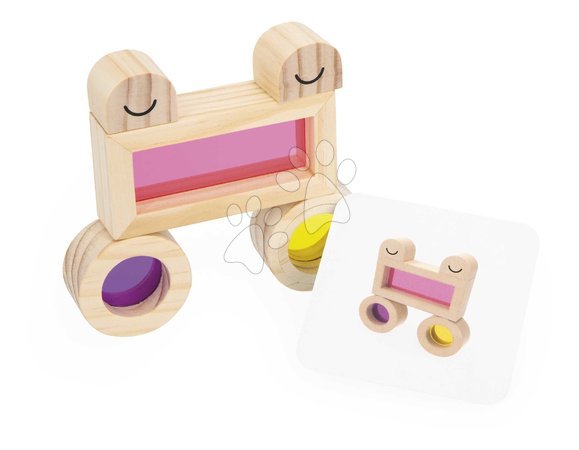 Дървени кубчета - Дървени кубчета Translucent Blocks Sensory Janod - 8