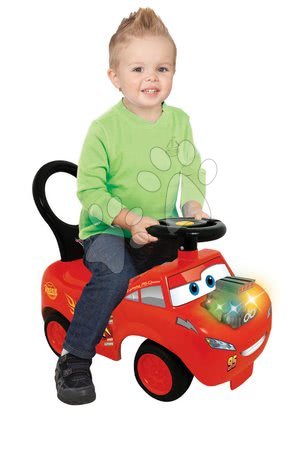 Masini - Babytaxiu cu motocicletă Cars McQueen Disney Kiddieland cu sunet şi lumină electronică roşu de la 12 luni_1