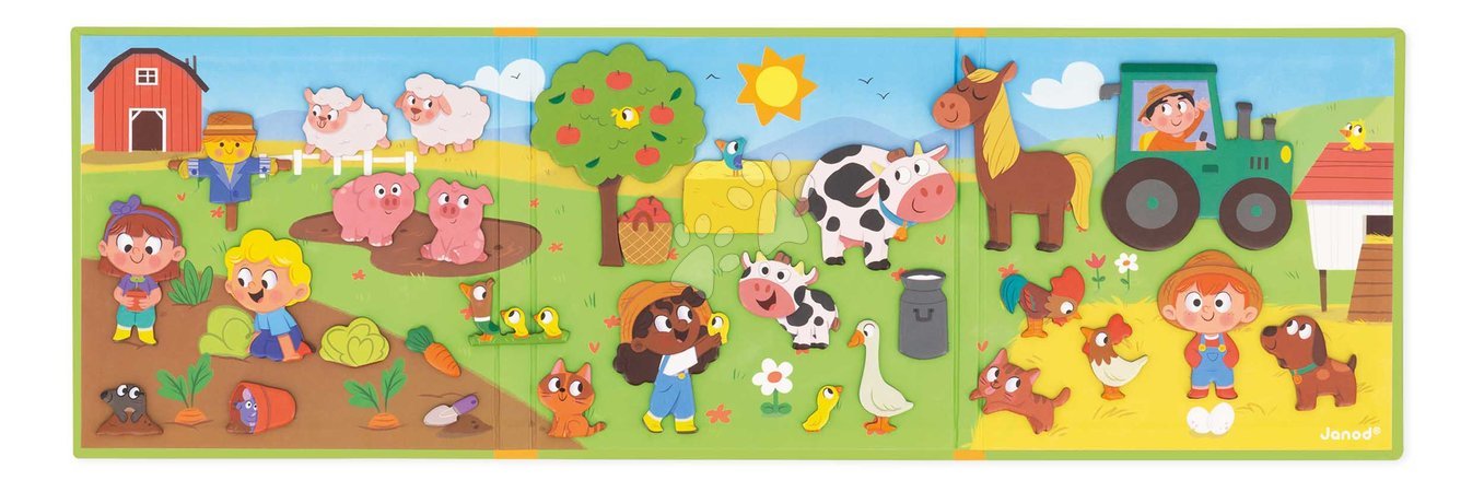 Imanes para niños - Magnetická kniha Farma The Farm Magnetistories Janod 