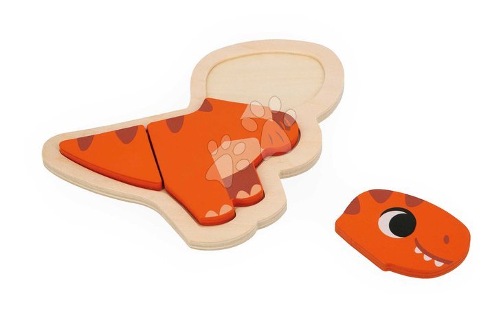 Пъзел за деца - Drevené vkladacie puzzle Dinosaury 4v1 Dino Progressive Puzzle Janod_1