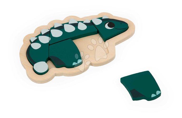 Quebra-cabeças progressivos para crianças - Puzzle de encaixe de madeira Dinossauros 4 em 1 Dino Progressive Puzzle Janod - 4