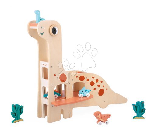 Autíčka a trenažéry | Strana 12 - Drevená garáž Dinosaurus Dino Garage Janod_1