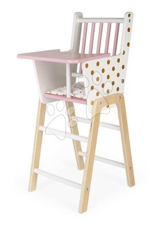 Столове за кукли - Дървен детски стол за кукла Candy Chic High Chair Janod