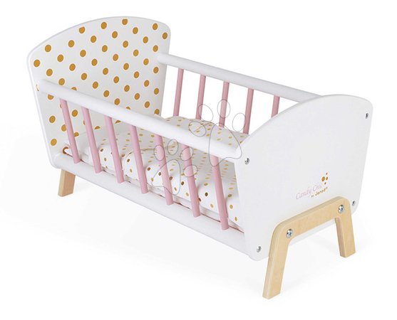 Berços e berço para bonecas - Berço de madeira para boneca Candy Chic Doll's Bed Janod_1