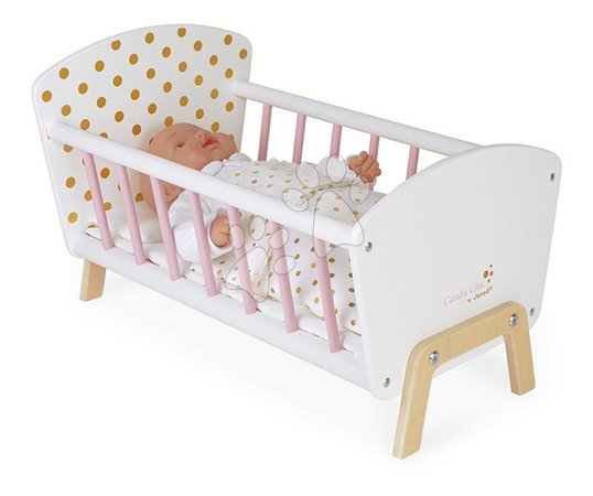 Berços e berço para bonecas - Berço de madeira para boneca Candy Chic Doll's Bed Janod - 2