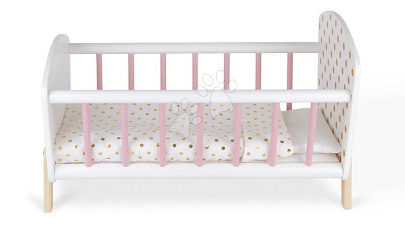 Berços e berço para bonecas - Berço de madeira para boneca Candy Chic Doll's Bed Janod - 4