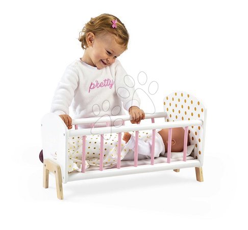 Berços e berço para bonecas - Berço de madeira para boneca Candy Chic Doll's Bed Janod - 5
