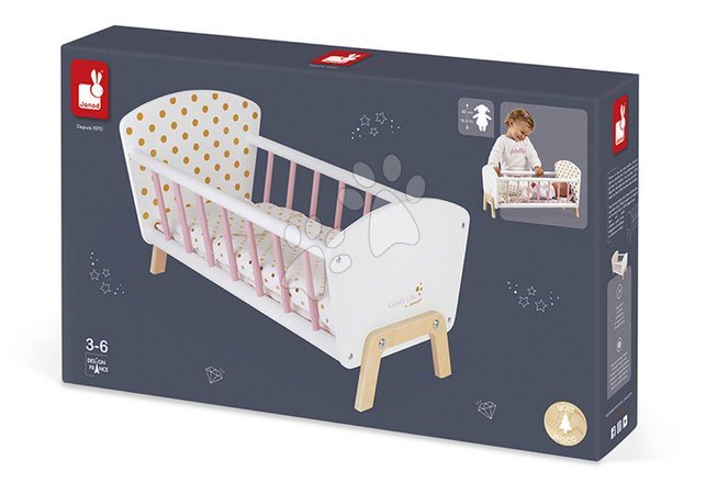 Berços e berço para bonecas - Berço de madeira para boneca Candy Chic Doll's Bed Janod - 7