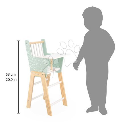 Berços e berço para bonecas - Cadeira de madeira para boneca Zen High Chair Janod - 3