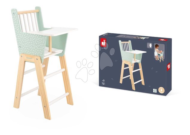 Berços e berço para bonecas - Cadeira de madeira para boneca Zen High Chair Janod - 8
