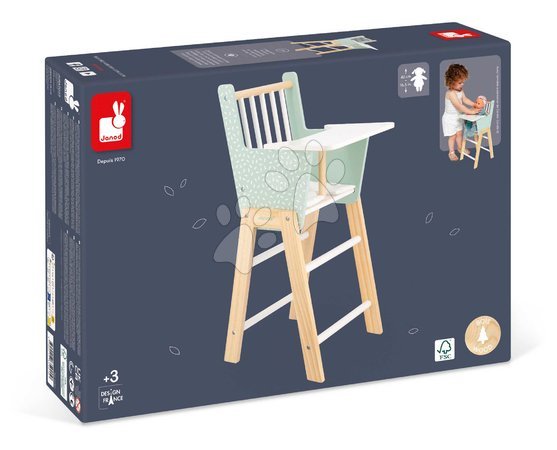 Berços e berço para bonecas - Cadeira de madeira para boneca Zen High Chair Janod - 10