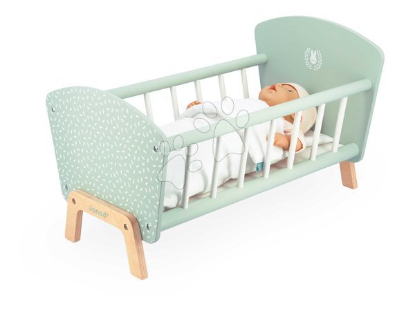 Легла и люлки за кукли - Дървено легло за кукла Zen Doll's Bed Janod - 2
