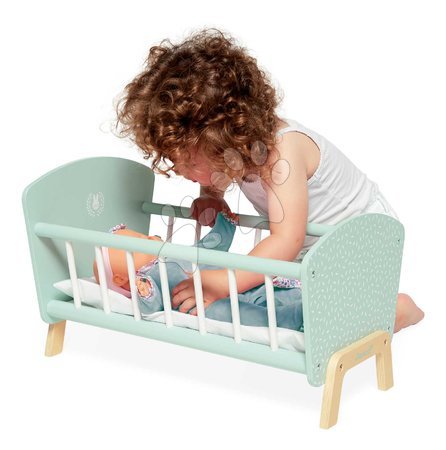 Легла и люлки за кукли - Дървено легло за кукла Zen Doll's Bed Janod - 5