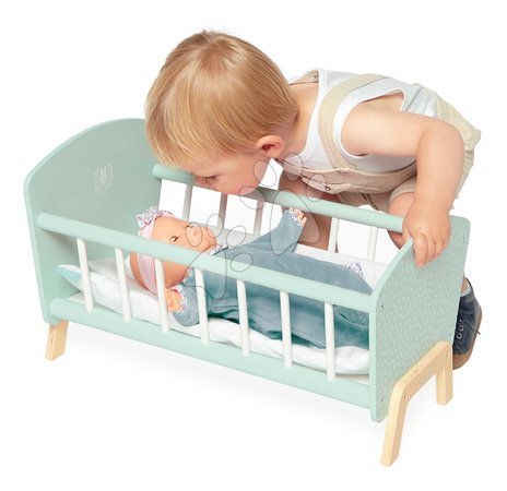 Легла и люлки за кукли - Дървено легло за кукла Zen Doll's Bed Janod - 6