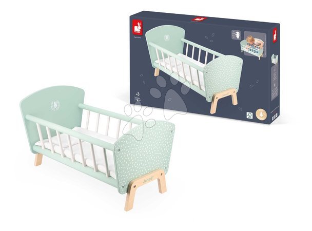 Легла и люлки за кукли - Дървено легло за кукла Zen Doll's Bed Janod - 7