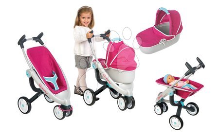 Kočárky pro panenky sety  - Set kočárek pro panenku Maxi Cosi & Quinny 3v1 Smoby - 3