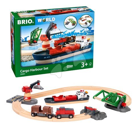 BRIO - Cale ferată din lemn cu port Cargo Harbour Set BRIO_1