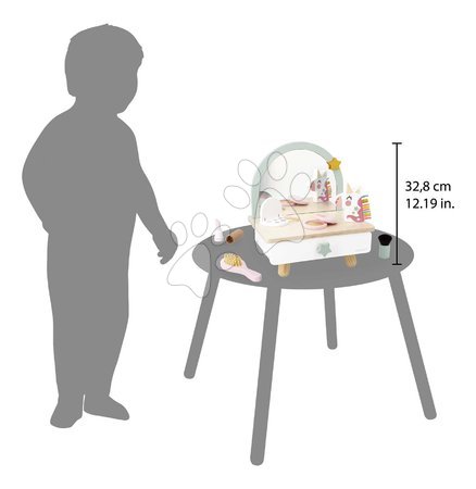 Детска козметична тоалетка - Дървена козметична масичка Еднорог Small Dressing Table Unicorn Janod - 7