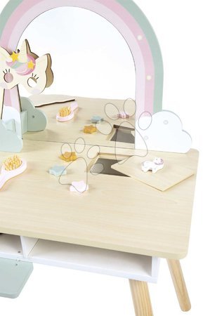 Детска козметична тоалетка - Дървена козметична масичка Еднорог Dressing Table Unicorn Janod - 2