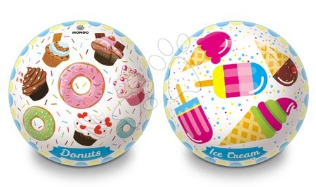 Dětské míče - Gumový pohádkový míč Donuts a Ice Cream Mondo